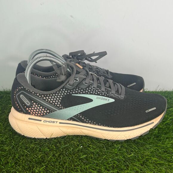 Brooks Ghost 14 Women's Size 8.5 B (Medium) Running Shoes Black Blue Pink - Picture 3 of 8